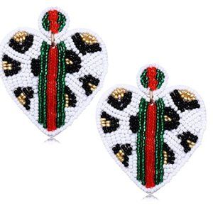 "Kori" Beaded Leopard Earrings